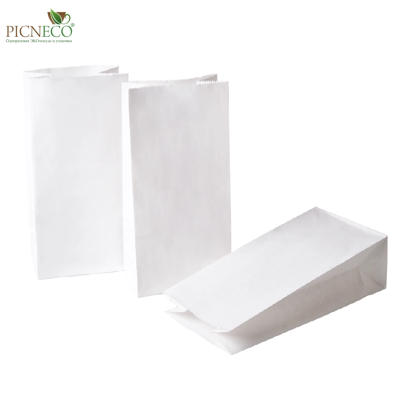 товар Бумажный пакет с прямоугольным дном, 80*50*170 мм, 65 г/м, белый BPD008